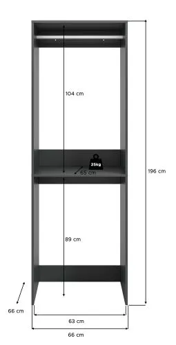 Waschmaschinenschrank Free 2 | anthrazit