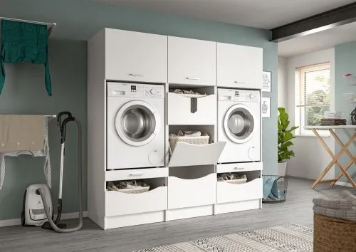Waschmaschinenschrank Free | weiß