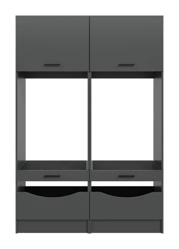 Waschmaschinenschrank Set Free 4 | anthrazit | 2-teilig