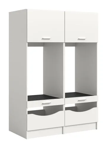 Waschmaschinenschrank Set Free 4 | weiß | 2-teilig