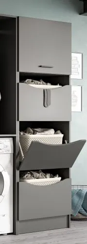 Waschmaschinenschrank Wäscheschrank Free | anthrazit