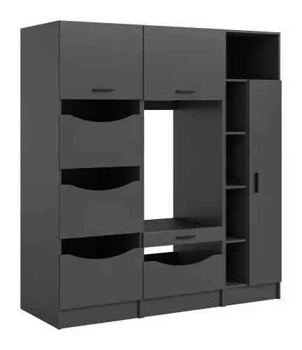 Waschmaschinenumbau Set Free 2 | 3-teilig | anthrazit