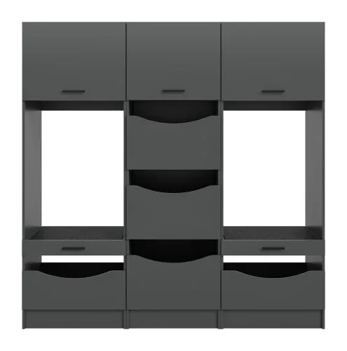 Waschmaschinenumbau Set Free 2 | anthrazit | 3-teilig