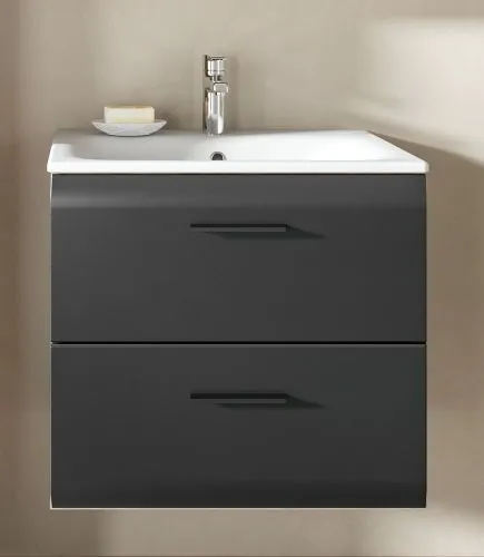 Waschtisch Ice 2 inkl. Waschbecken | Nox Oak / schwarz matt