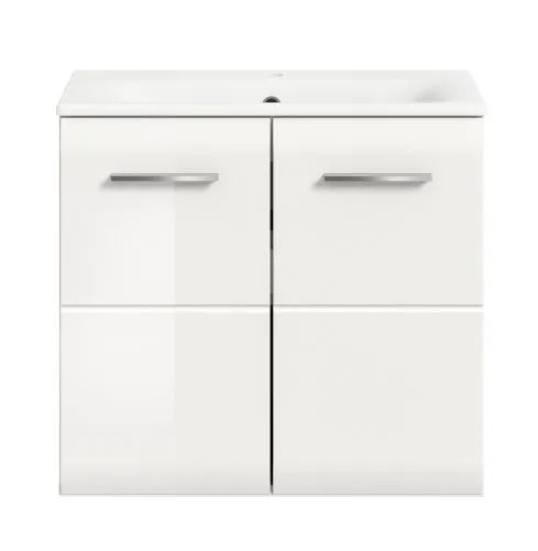 Waschtisch Ice inkl. Waschbecken | weiß / weiß Hochglanz