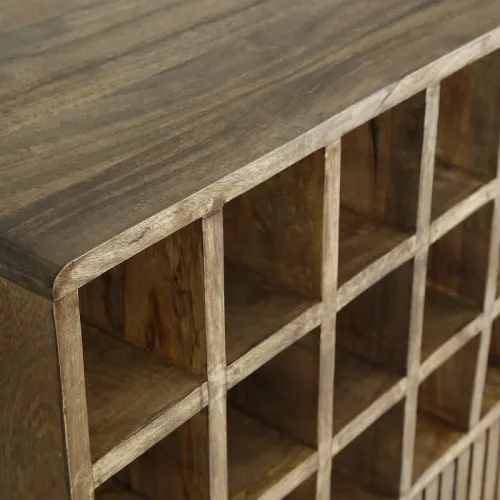 Weinschrank Dwina | Mangoholz | Sandfarben