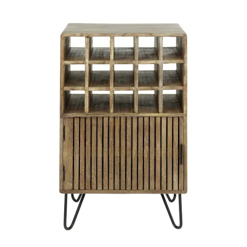 Weinschrank Dwina | Mangoholz | Sandfarben