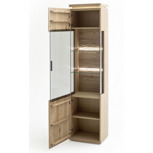 Wohnkombination Barcelona 4 | Balkeneiche Bianco / Eiche Bianco | 3-teilig | inkl. LED Beleuchtung