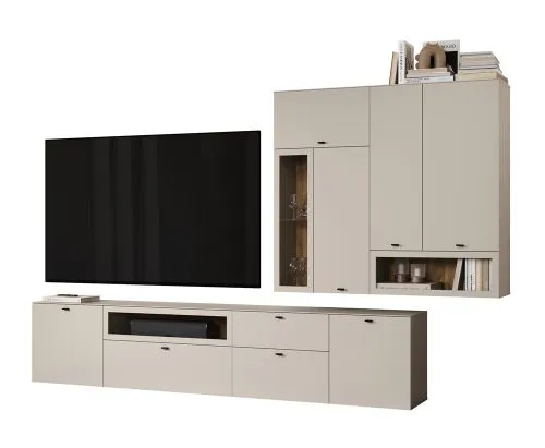 Wohnkombination Bellugi, 4-teilig, Cashmere Dekor – Ansicht 2