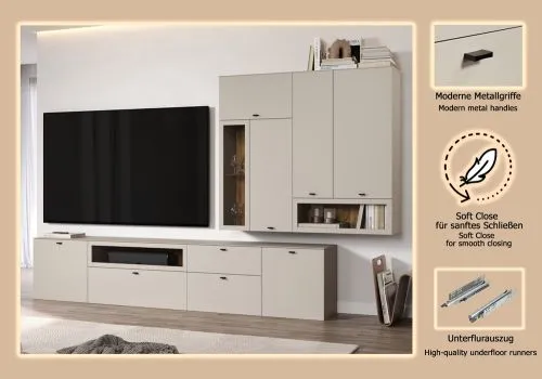 Wohnkombination Bellugi, 4-teilig, Cashmere Dekor – Ansicht 8