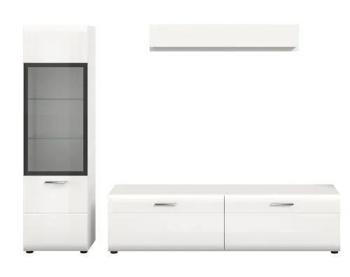 Wohnkombination Ice 4 | 3-teilig | weiß / schwarz