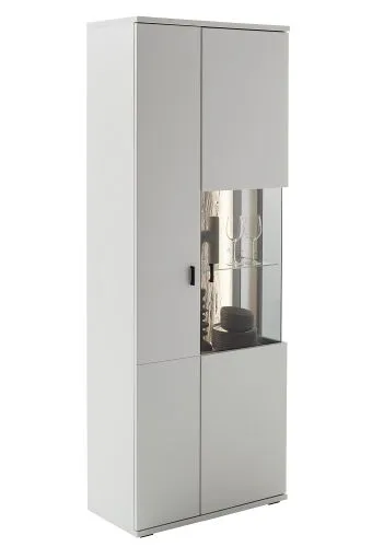 Wohnkombination Lissabon 2 | Modern White | 3-teilig | Beleuchtung Komplettset