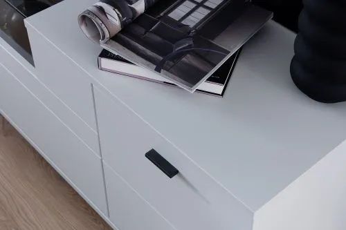 Wohnkombination Lissabon | Modern White | 3-teilig | Beleuchtung Komplettset