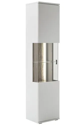 Wohnkombination Lissabon | Modern White | 3-teilig | Beleuchtung Komplettset