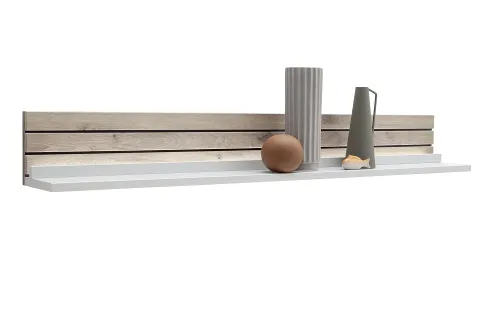 Wohnkombination Louisiana 3 | Modern White | 3-teilig | TV-Board & Wandboard mit Beleuchtung