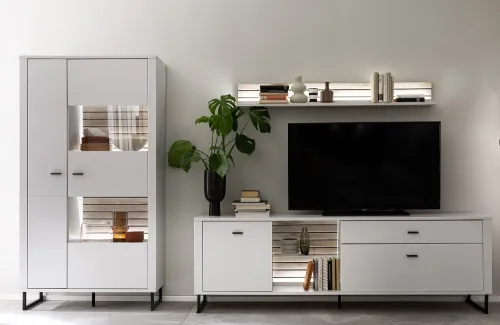 Wohnkombination Louisiana | Modern White | 3-teilig