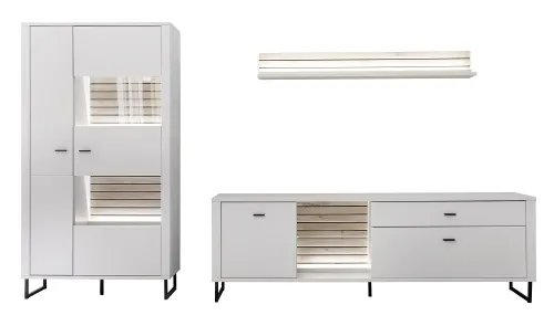 Wohnkombination Louisiana | Modern White | 3-teilig