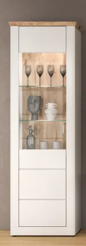 Wohnkombination Michigan | weiß / Viking Oak | 4-teilig