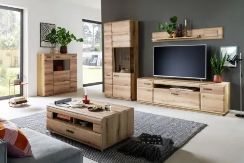Wohnkombination Naxos 1 | Eiche Evoke | 3-teilig | LED Beleuchtung 1