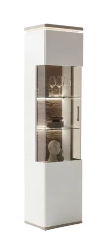 Wohnkombination Palermo 4 | Soft white / Viking Oak | 4-teilig | LED Beleuchtung