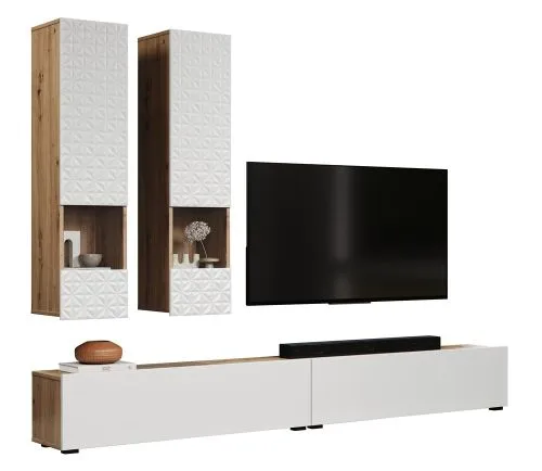 Wohnkombination Rezzo | Artisan Eiche / weiß | 4-teilig