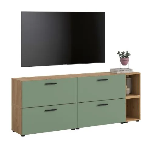 Wohnkombination The One 3 | 6-teilig | Artisan Oak / Smoke Green