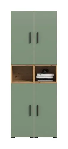 Wohnkombination The One 3 | 6-teilig | Artisan Oak / Smoke Green mit 2er Set Unterbauspot