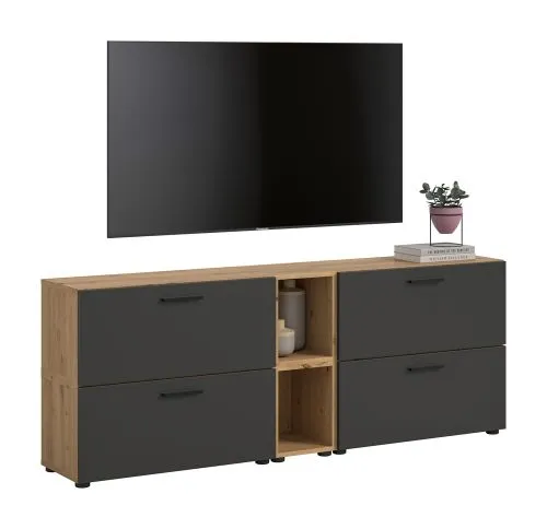 Wohnkombination The One 5 | 6-teilig | Artisan Oak / Basalt grau