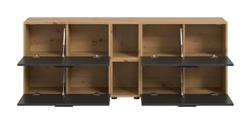Wohnkombination The One 5 | 6-teilig | Artisan Oak / Basalt grau ohne