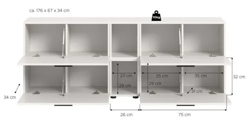 Wohnkombination The One 5 | 6-teilig | weiß