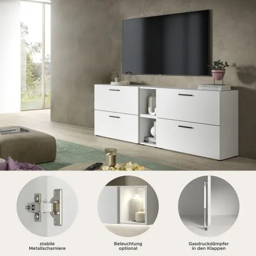 Wohnkombination The One 5 | 6-teilig | weiß ohne Beleuchtung