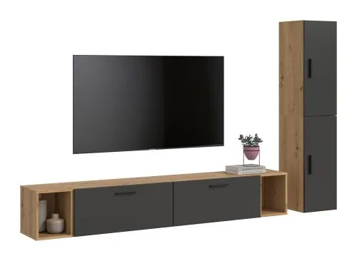 Wohnkombination The One | 6-teilig | Artisan Eiche / Basalt grau