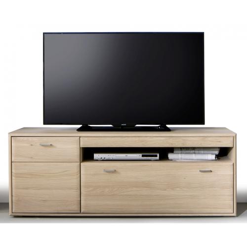 Wohnwand Anbauwand 2 Tarragona | Eiche Bianco | 4-teilig | LED Beleuchtung