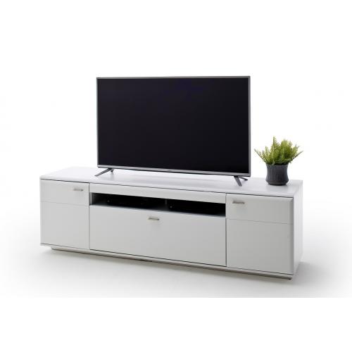 Wohnwand Anbauwand Amora | weiß matt | 3-teilig | LED Beleuchtung