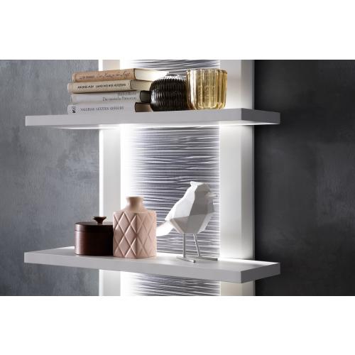 Wohnwand Anbauwand Amora | weiß matt | 3-teilig | LED Beleuchtung