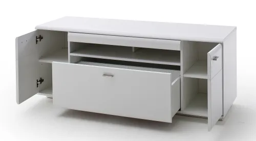 Wohnwand Anbauwand Amora 2 | weiß matt | 4-teilig