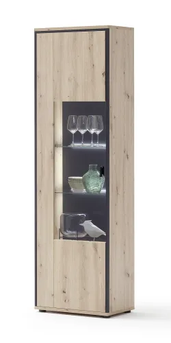 Wohnwand Anbauwand I Buenos Aires | Balkeneiche | 3-teilig | LED Beleuchtung