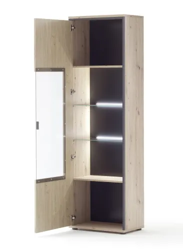 Wohnwand Anbauwand I Buenos Aires | Balkeneiche | 3-teilig | LED Beleuchtung