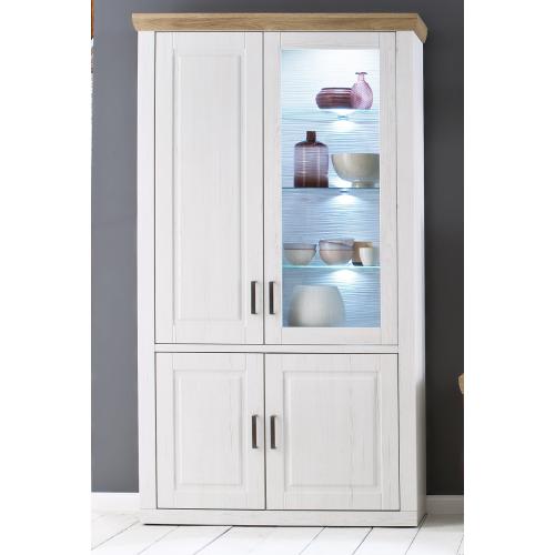 Wohnwand Anbauwand II Brixen | Landhaus modern | Pinie Aurelio / Grandson Oak | 3-teilig | LED Beleuchtung