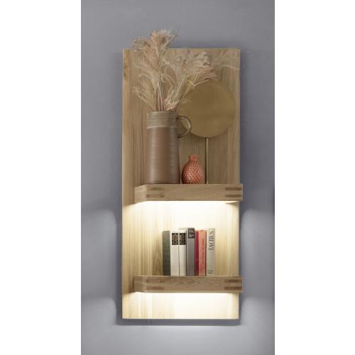 Wohnwand Anbauwand Salvador | Balkeneiche Bianco | 3-teilig | LED Beleuchtung