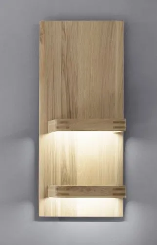 Wohnwand Anbauwand Salvador | Balkeneiche Bianco | 3-teilig | LED 3a