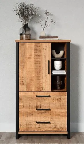 Wohnwand Enna, 4-teilig, Mango Dekor – Ansicht 5