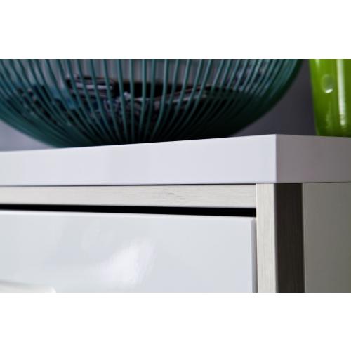 Wohnwand Trento 2 | weiß Hochglanz | 4-teilig | LED Beleuchtung