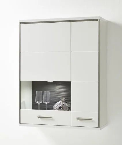 Wohnwand Trento 4 | weiß Hochglanz | 5-teilig | LED Beleuchtung 2