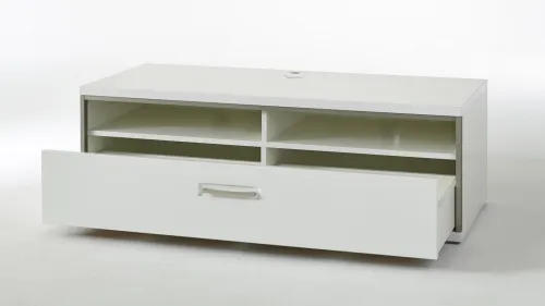 Wohnwand Trento 4 | weiß Hochglanz | 5-teilig | LED Beleuchtung