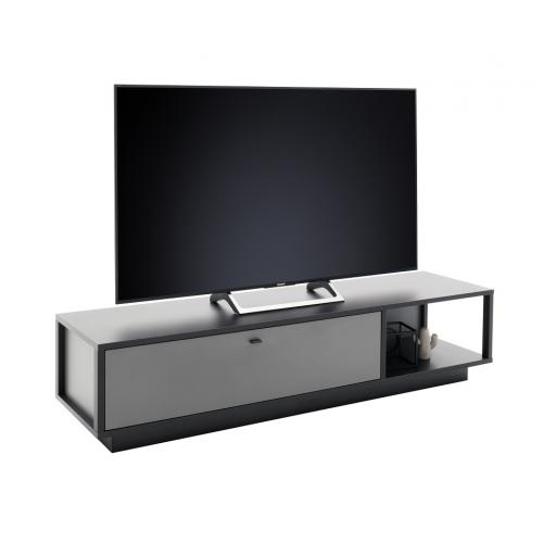 Wohnwand Wohnkombination Luxor | Royal grey / anthrazit | 3-teilig | LED Beleuchtung