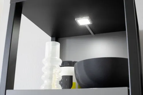 Wohnwand Wohnkombination Luxor 1 | Royal grey / anthrazit | 3-teilig | LED Beleuchtung