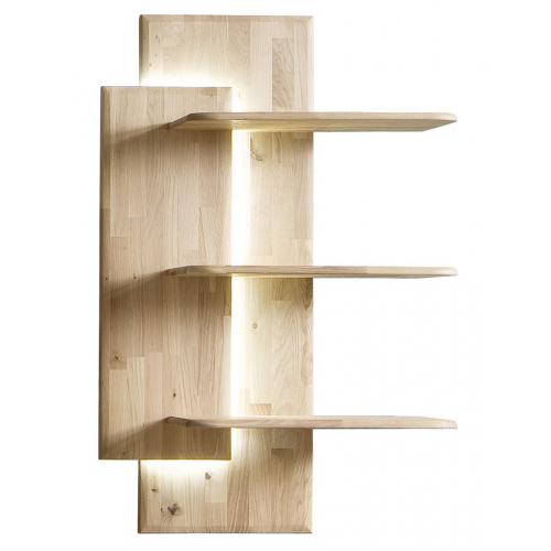 Wohnwand Wohnkombination Ravello 2 | Balkeneiche Bianco | 3-teilig | LED Beleuchtung