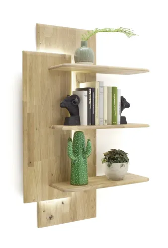 Wohnwand Wohnkombination Ravello 2 | Balkeneiche Bianco | 3-teilig