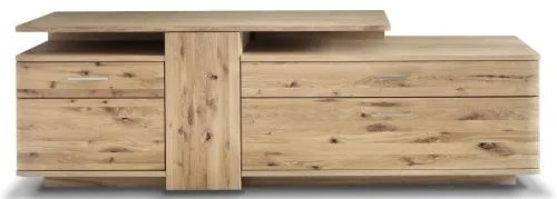 Wohnwand Wohnkombination Santori | Eiche Bianco | 2-teilig